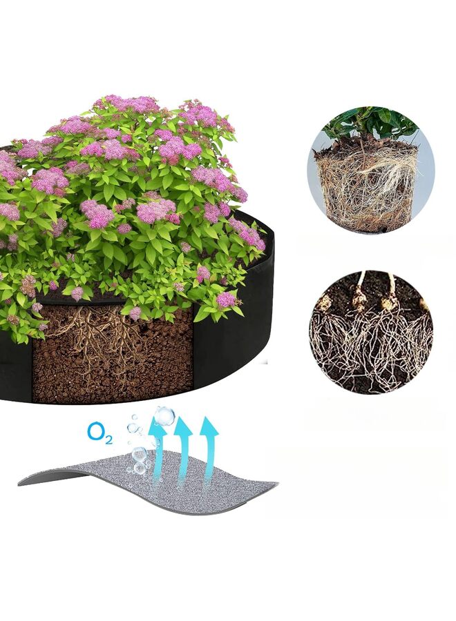 LAMAY 2 Pcs Large Grow Bags, Round Fabric Raised Planting Bed?Fabric Raised Planting Bed Round Garden Grow Bags Heavy Duty Breathable Fabric Raised Planter Container for Gardening Vegetables - Image 4